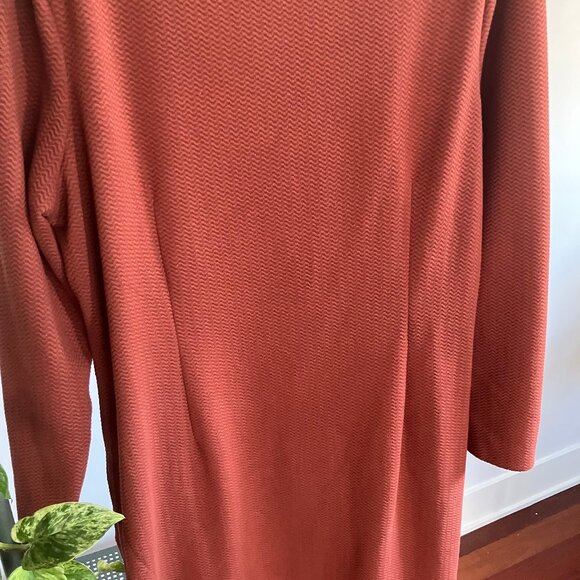 Chestnut brown Boden boatneck fitted, lined dress - 20L / 22L (tall size) - Picture 3 of 7